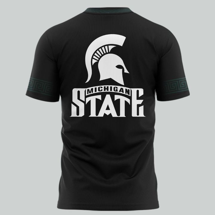 Special New Black Michigan State Spartans Wordmark Alternate Uniform Tshirt