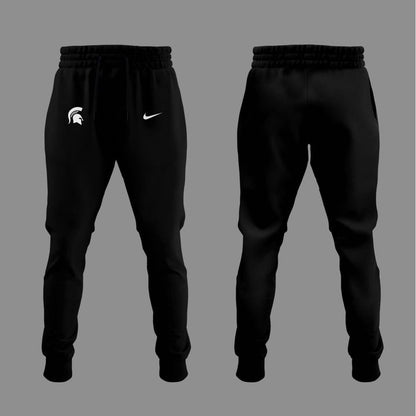 Special New Black Michigan State Spartans Wordmark Alternate Uniform Hoodie