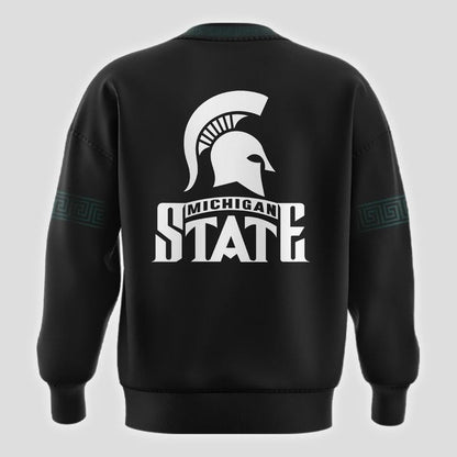 Special New Black Michigan State Spartans Wordmark Alternate Uniform Sweat