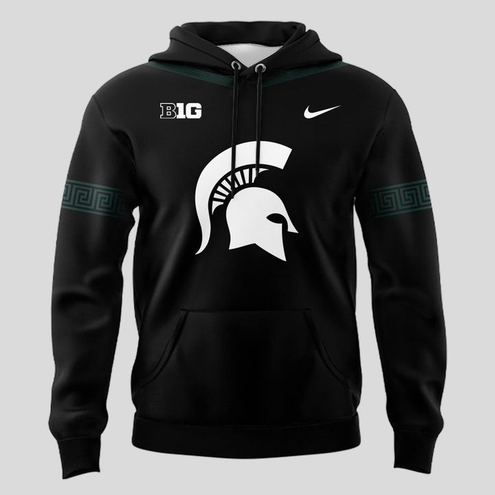 Special New Black Michigan State Spartans Alternate Uniform Hoodie