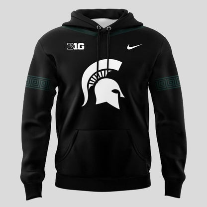 Special New Black Michigan State Spartans Alternate Uniform Hoodie