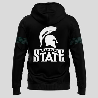 Special New Black Michigan State Spartans Alternate Uniform Hoodie