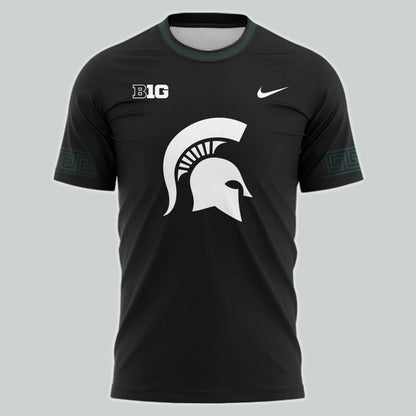 Special New Black Michigan State Spartans Alternate Uniform Tshirt