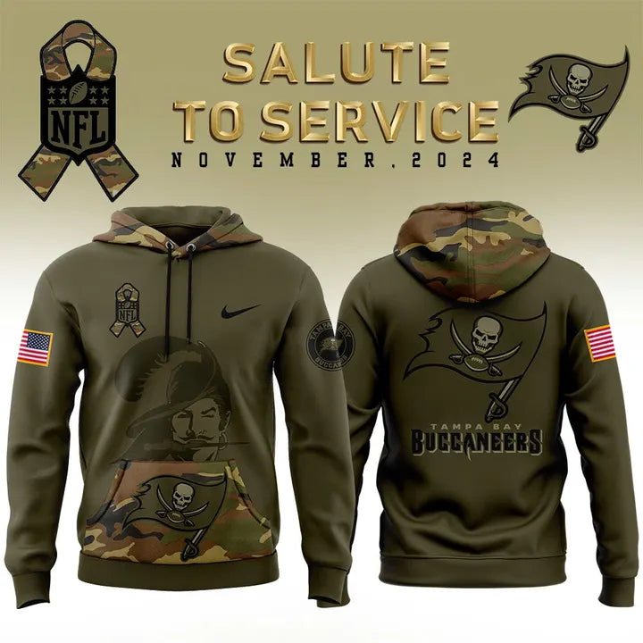 Men’s Tampa Bay Buccaneers Nike Camo 2024 Salute to Service Club Hoodie
