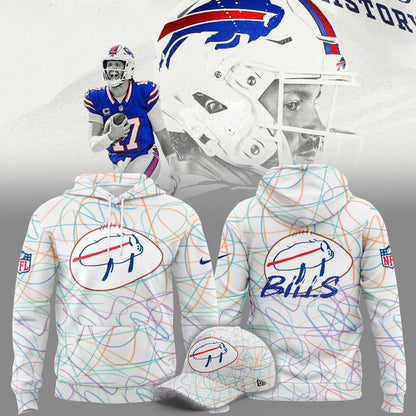 Buffalo Bills Hoodie Sesigned By Patients At Buffalo’s Oishei Children’s Hospital