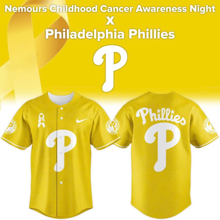 Nemours Childhood Cancer Awareness Night x Philadelphia Phillies Jersey V1