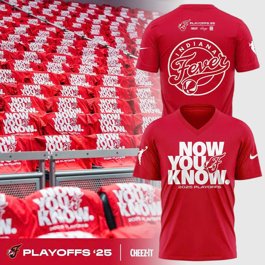 Fever Now You Know 2025 Playoffs V-Neck T-Shirt V2 (Red)