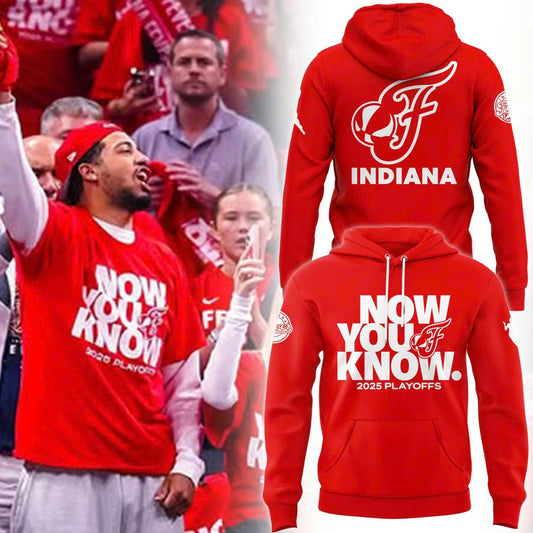 Indiana Fever Now You Know 2025 Playoff Red Hoodie