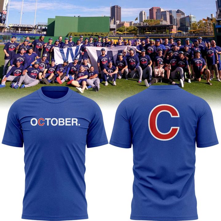 Chicago Cubs October Football T-Shirt - Special Edition