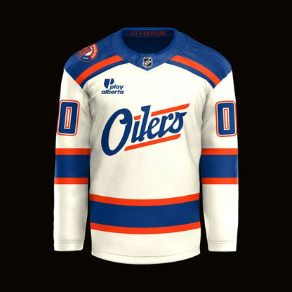 Edmonton Oilers Fanatics Blank Premium Cream Alternate Jersey (Custom)