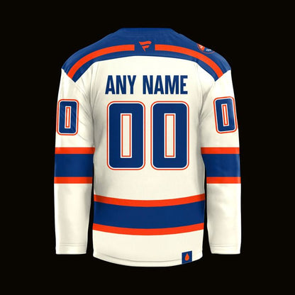 Edmonton Oilers Fanatics Blank Premium Cream Alternate Jersey (Custom)
