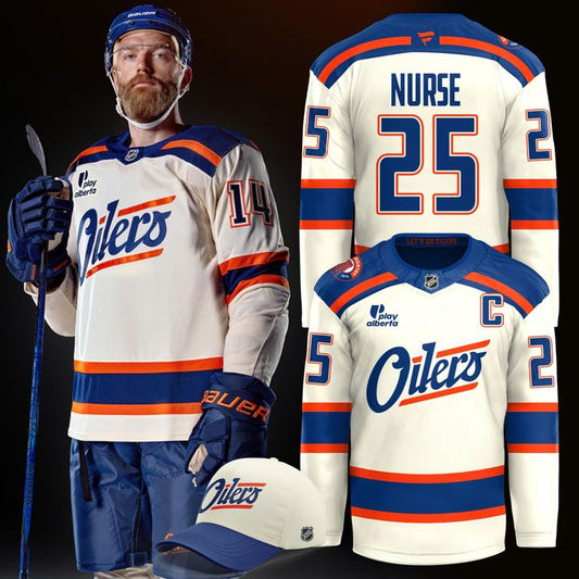 Darnell Nurse 25 Edmonton Oilers Fanatics Premium Cream Alternate Jersey