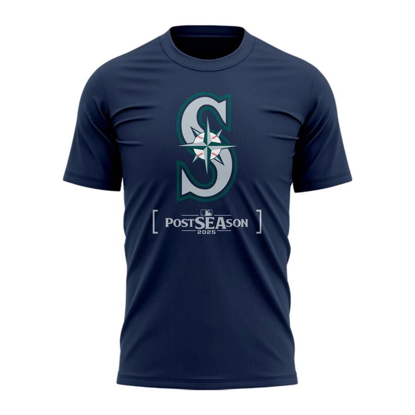 Seattle Mariners Navy 2025 Postseason T-Shirt - Limited Edition