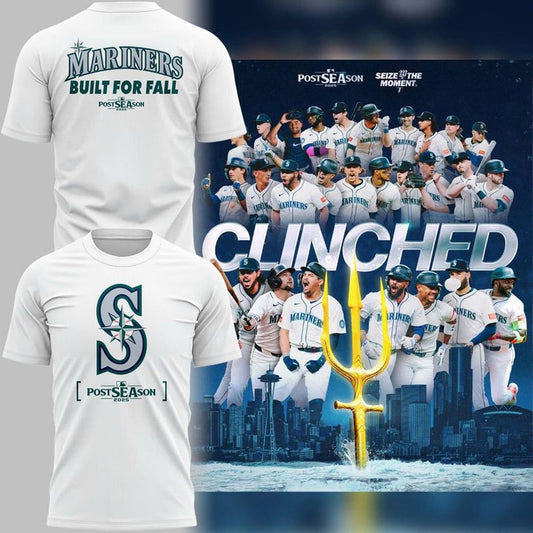Seattle Mariners White 2025 Postseason T-Shirt - Limited Edition