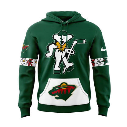 Limited Edition Minnesota Wild Grateful Dead Night Green Hoodie