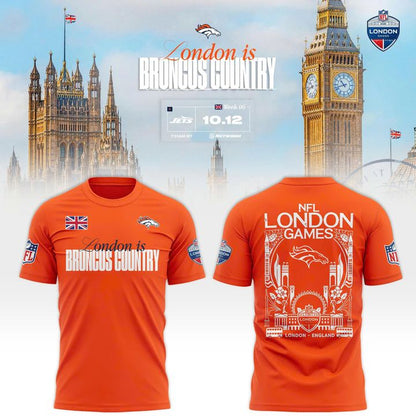 Denver Broncos NFL London game 2025 Limited T-shirt - Orange