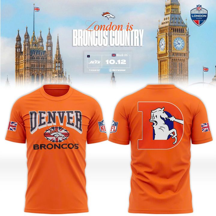 Denver Broncos NFL London game 2025 T-shirt