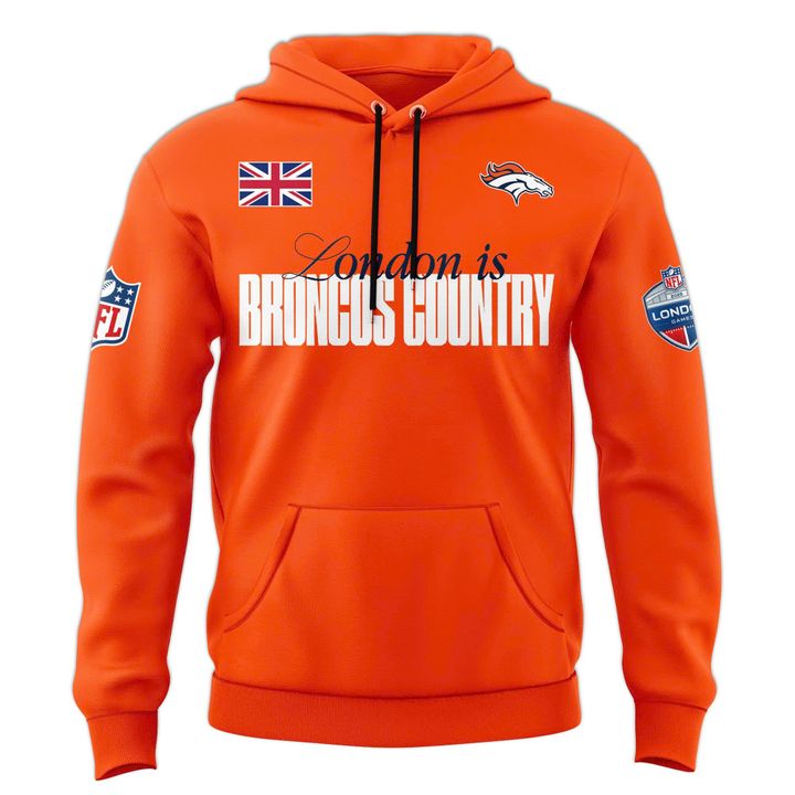 Denver Broncos NFL London game 2025 Limited Hoodie - Orange