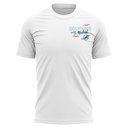 Miami Dolphins 2025 NFL Madrid game T-shirt - White