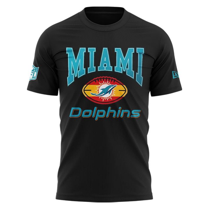 Miami Dolphins 2025 NFL Madrid game T-shirt - Black