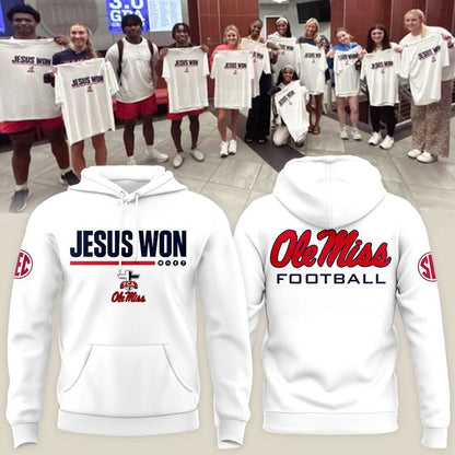 Ole Miss football "Jesus Won" Hoodie