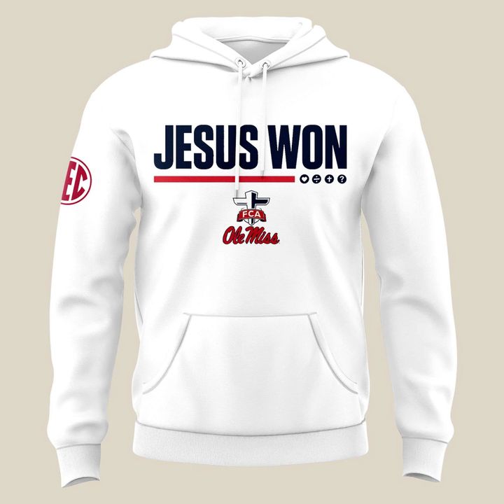 Ole Miss football "Jesus Won" Hoodie