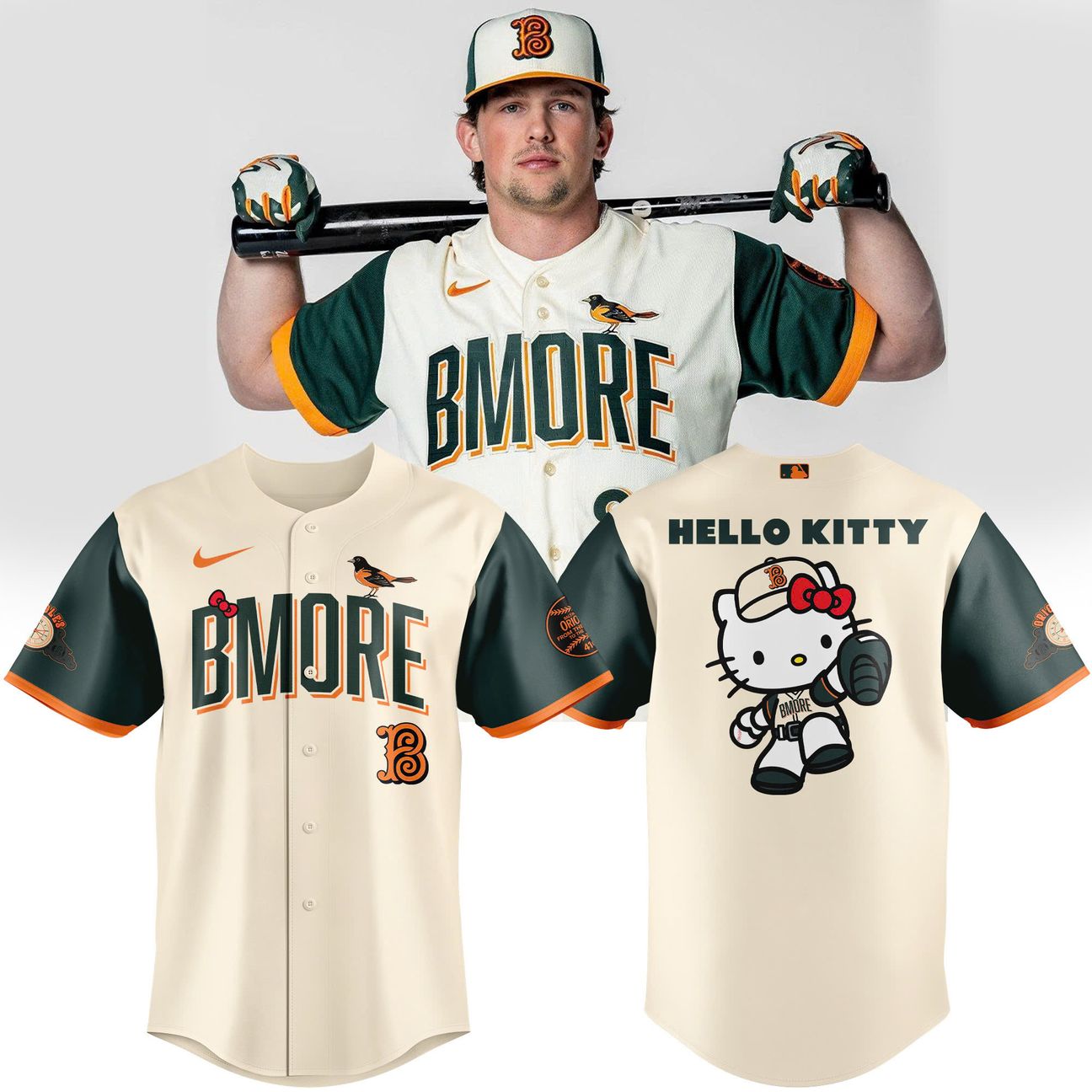 2026 Baltimore Orioles x Hello Kitty City Connect Baseball Jersey