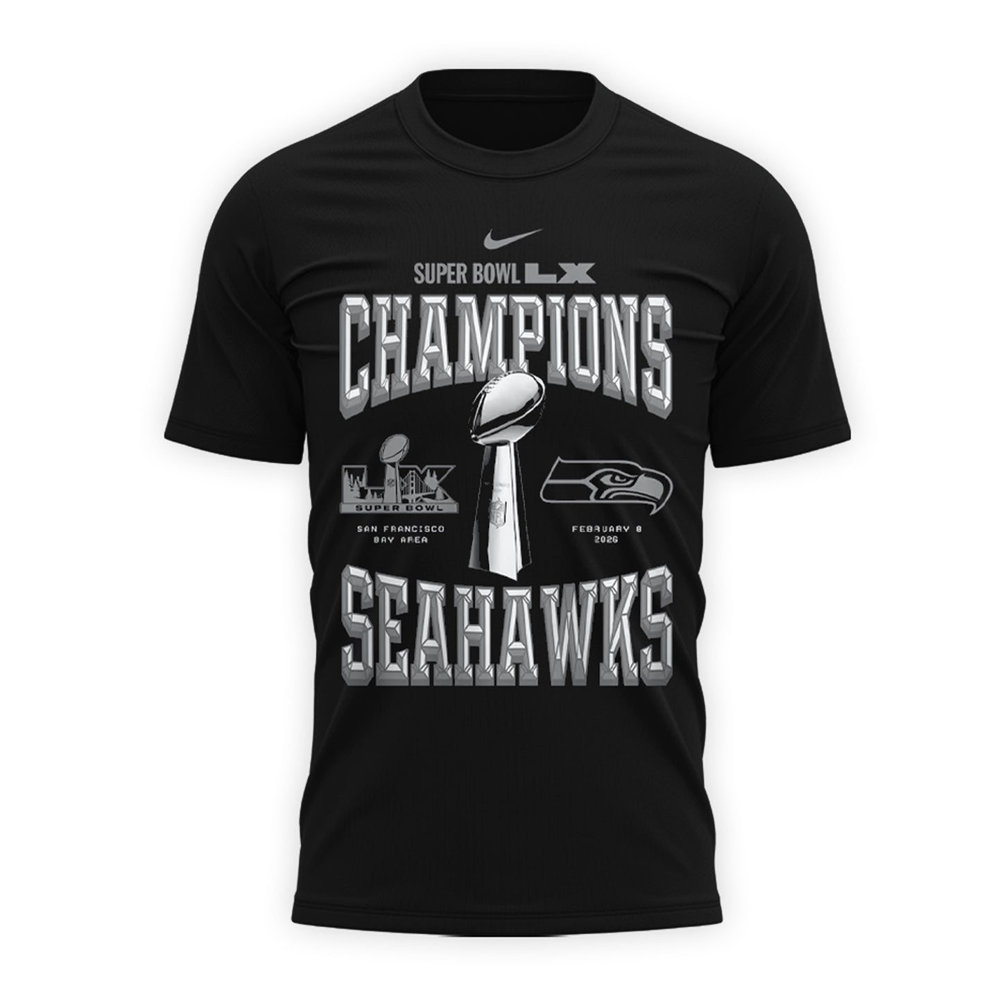 Seattle Seahawks Super Bowl LX Champions T-Shirt