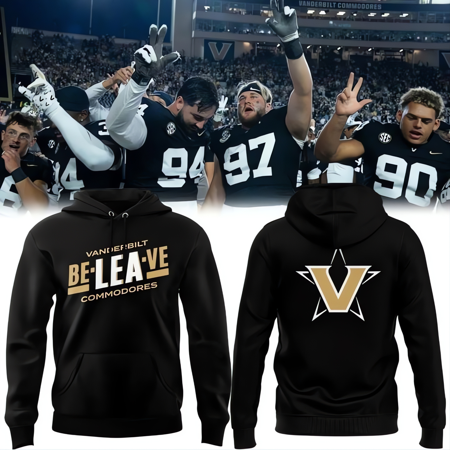 Vanderbilt Football 'Be-LEA-ve' Hoodie - Limited Edition