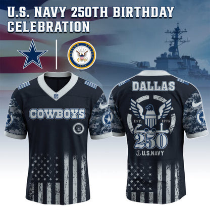 Dallas Cowboys x U.S. NAVY 250TH Birthday Special Edition Jersey - Tycheco
