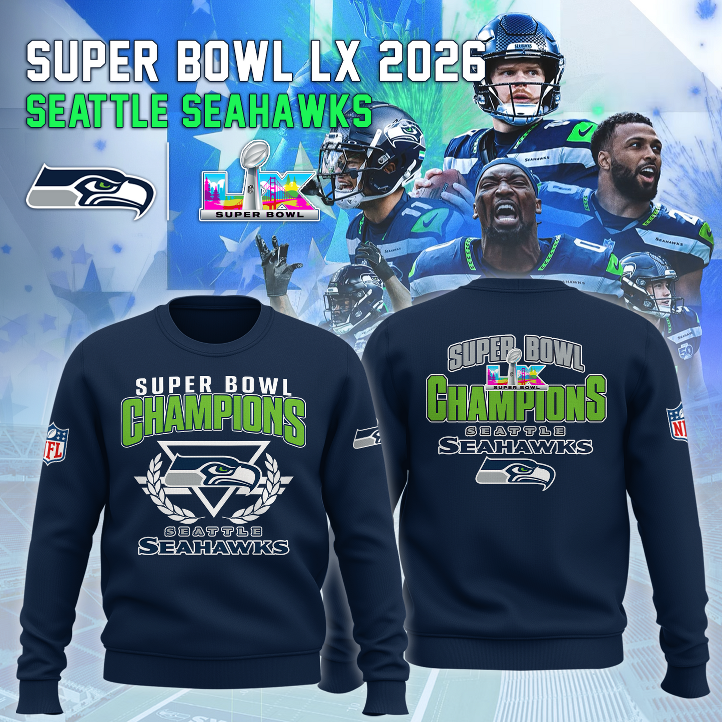 Seattle Seahawks - Champions Super Bowl LX