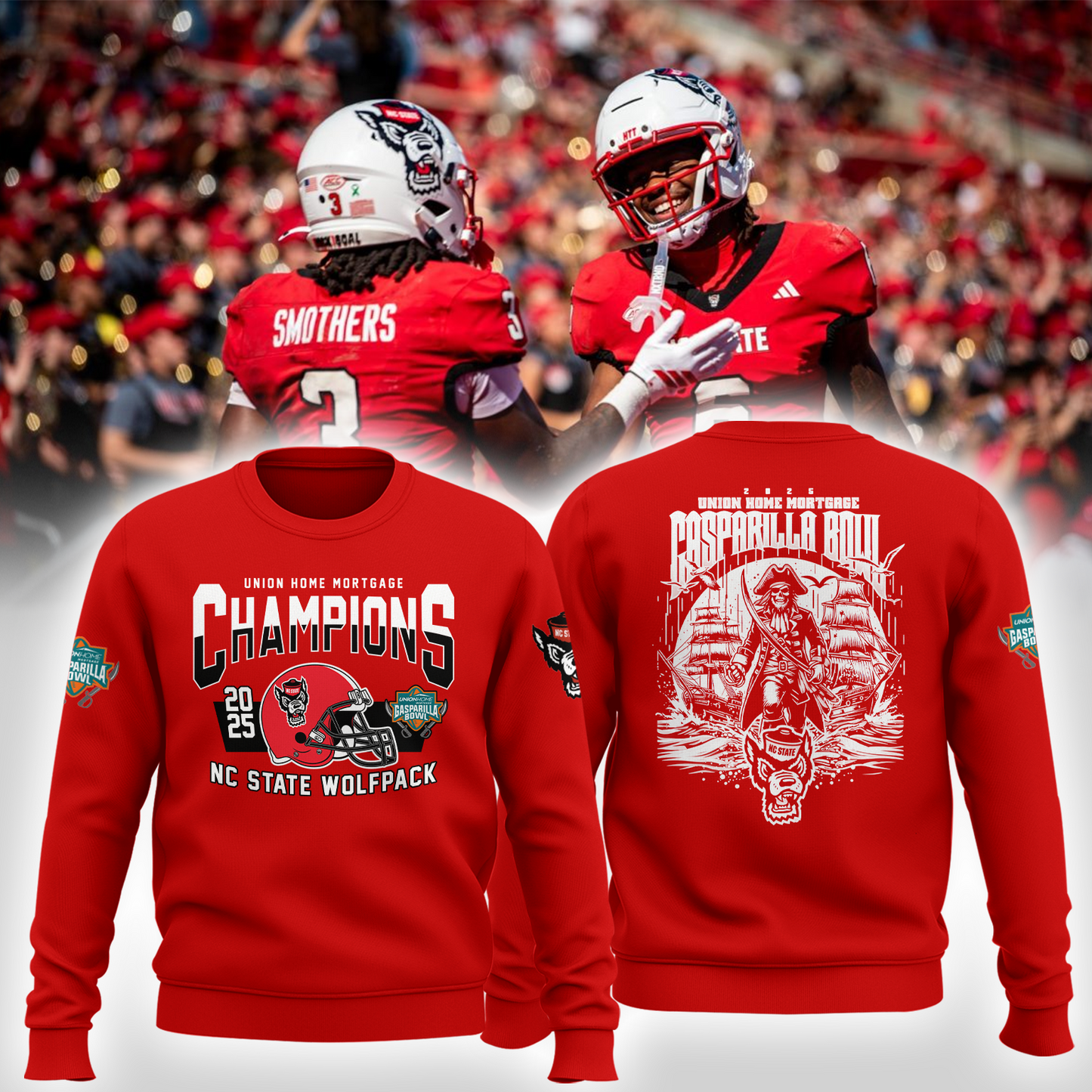 NC State Wolfpack - UNION HOME MORTGAGE GASPARILLA BOWL Champion Sweatshirt