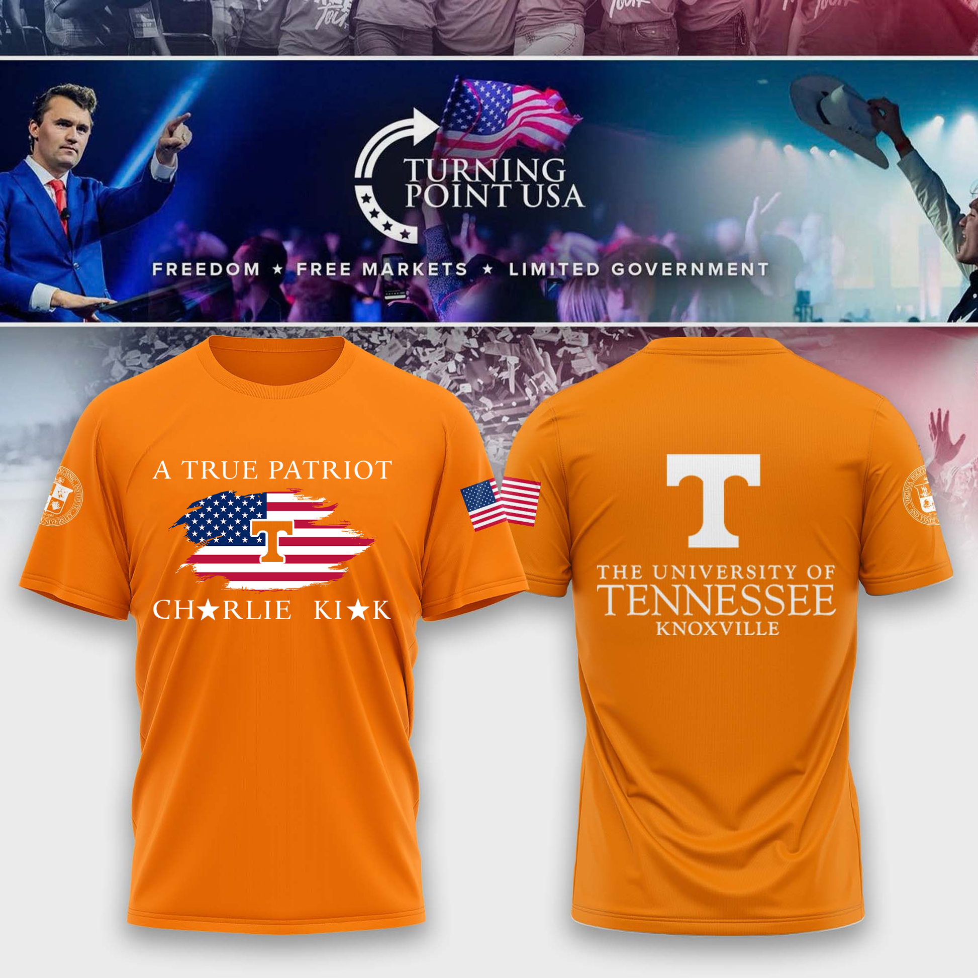 Limited Edition University of Tennessee, Knoxville x Turning Point USA T-Shirt