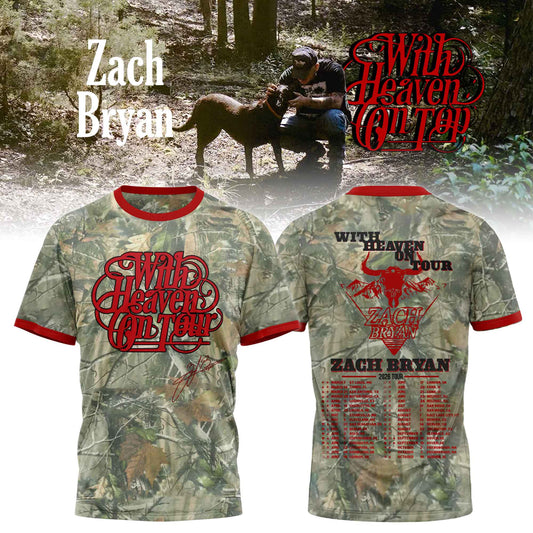 The With Heaven On Tour Zach Bryan Limited Edition T-Shirt v2