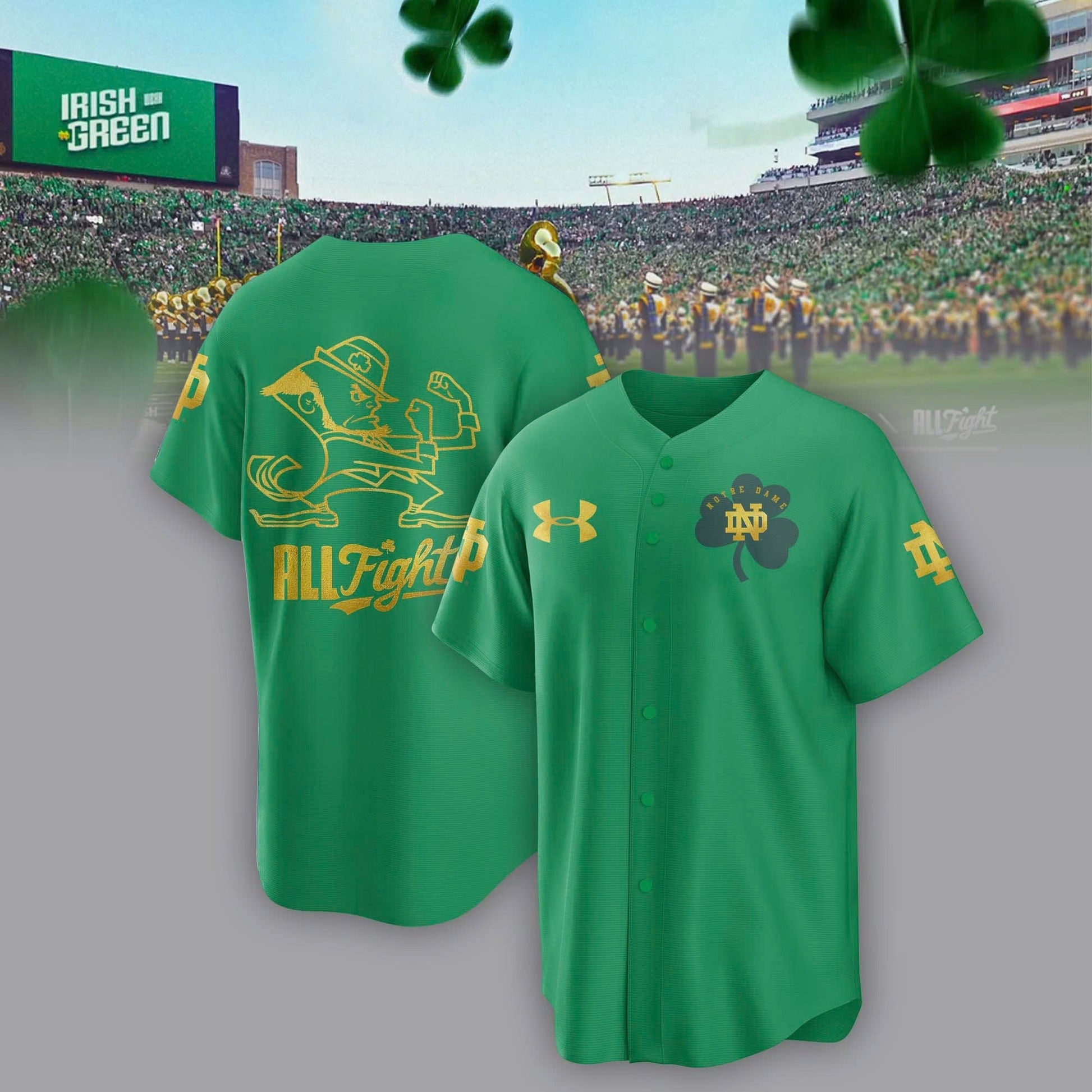 Limited Edition Notre Dame IRISH WEAR GREEN Jersey