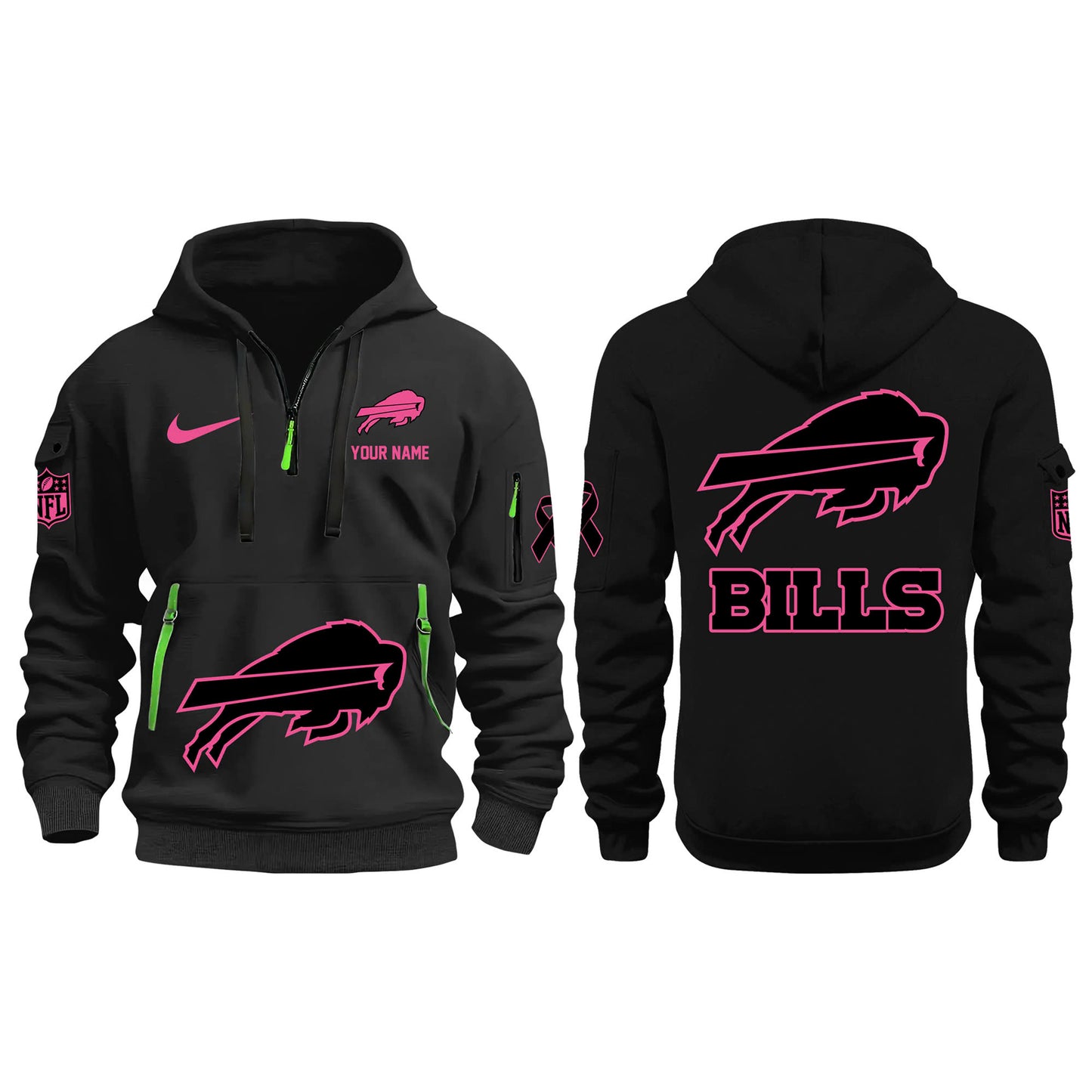 Buffalo Bills Crucial Cancer Hoodie 115 &amp; Cap &amp; Jogger B