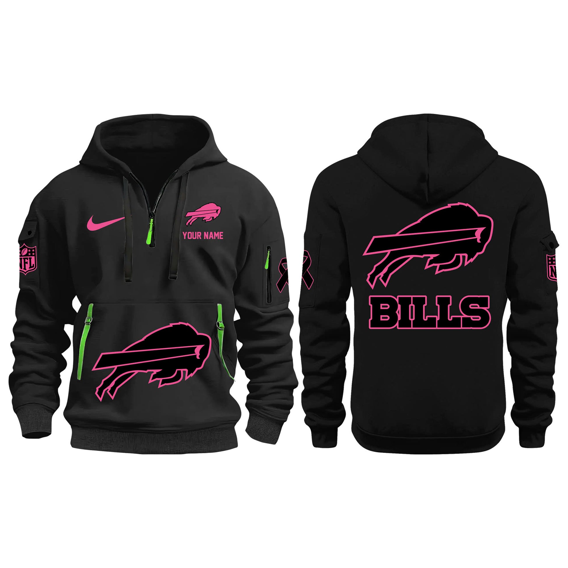 Buffalo Bills Crucial Cancer Hoodie 115 &amp; Cap &amp; Jogger B