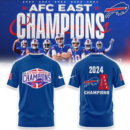 Buffalo Bills Fanatics Royal 2024 AFC East Division Champions TShirt