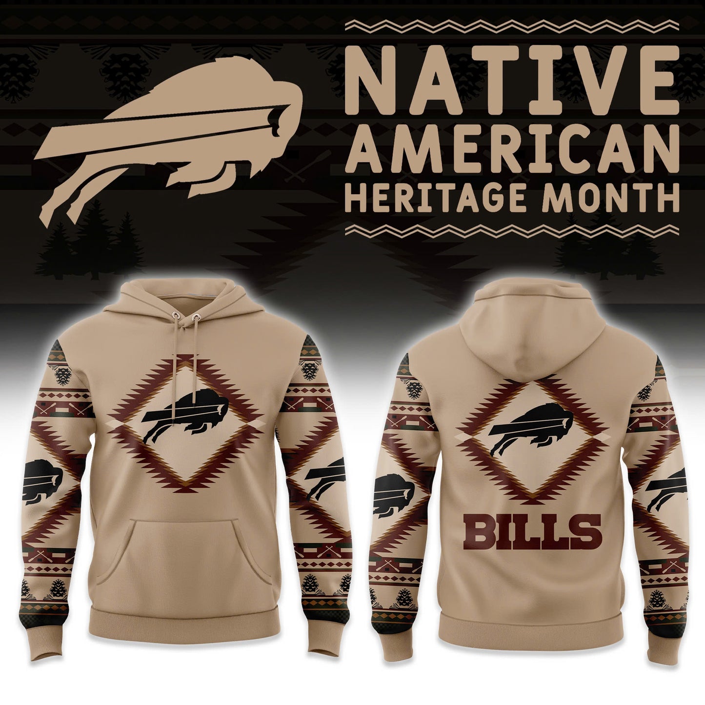 Buffalo Bills America Native Hoodie