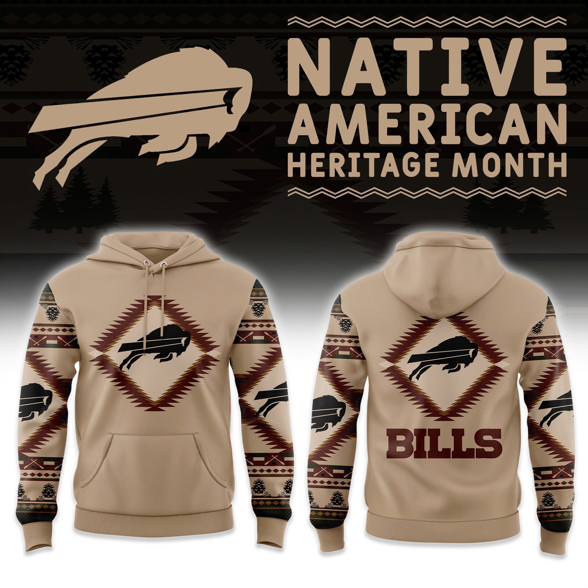Buffalo Bills America Native Hoodie