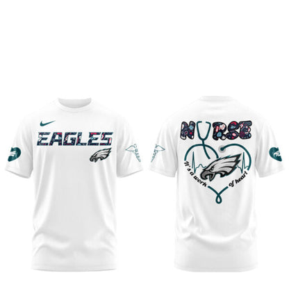 Philadelphia Eagles Nurses Appreciation Blue Tshirt