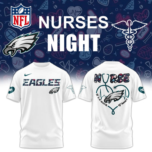 Philadelphia Eagles Nurses Appreciation Blue Tshirt