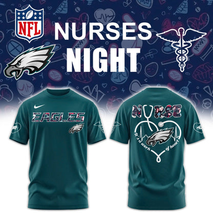 Philadelphia Eagles Nurses Appreciation Blue Tshirt