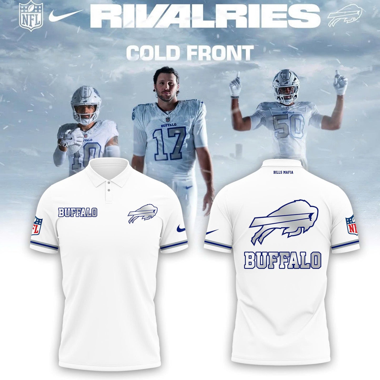 Buffalo Bills Cold Front Rivalries Polo | Cap | Joggers