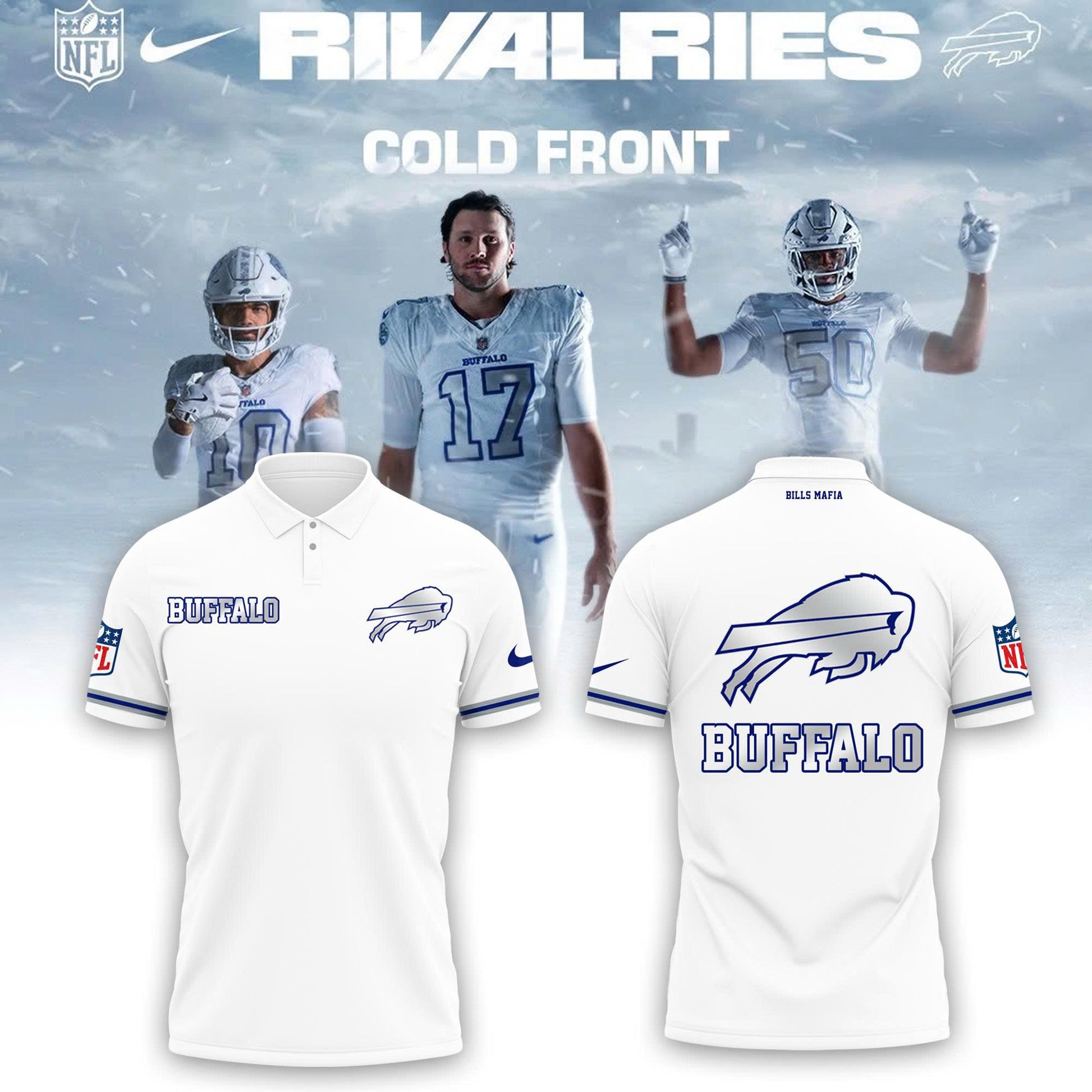 Buffalo Bills Cold Front Rivalries Polo | Cap | Joggers