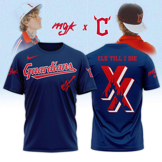 Cleveland Guardians x Mgk 2025 Limited Tshirt Navy