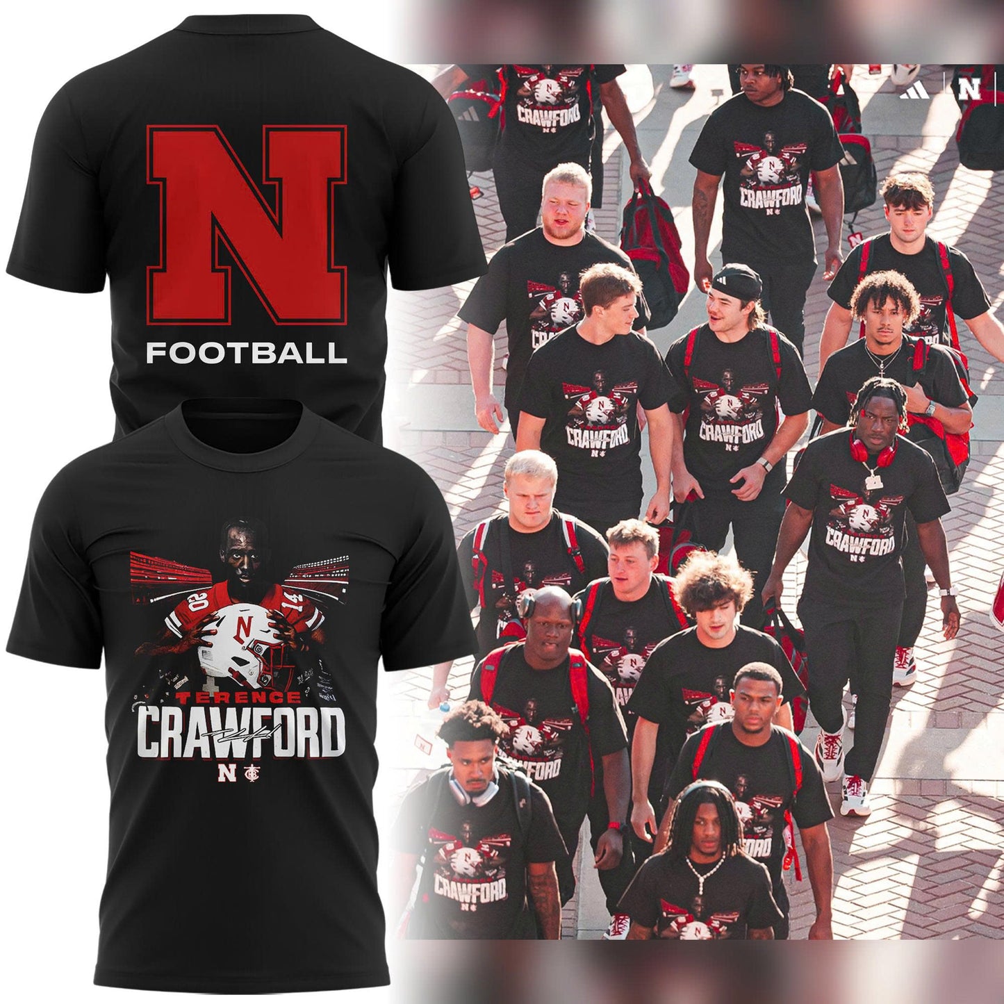Limited Edition Nebraska Football x Crawford Tshirt 2025