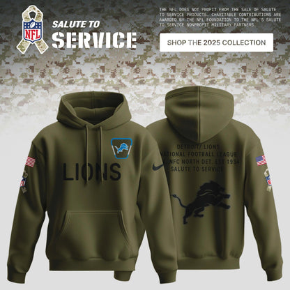 All Teams Salute to Service Olive 2025 Special Editions Hoodie