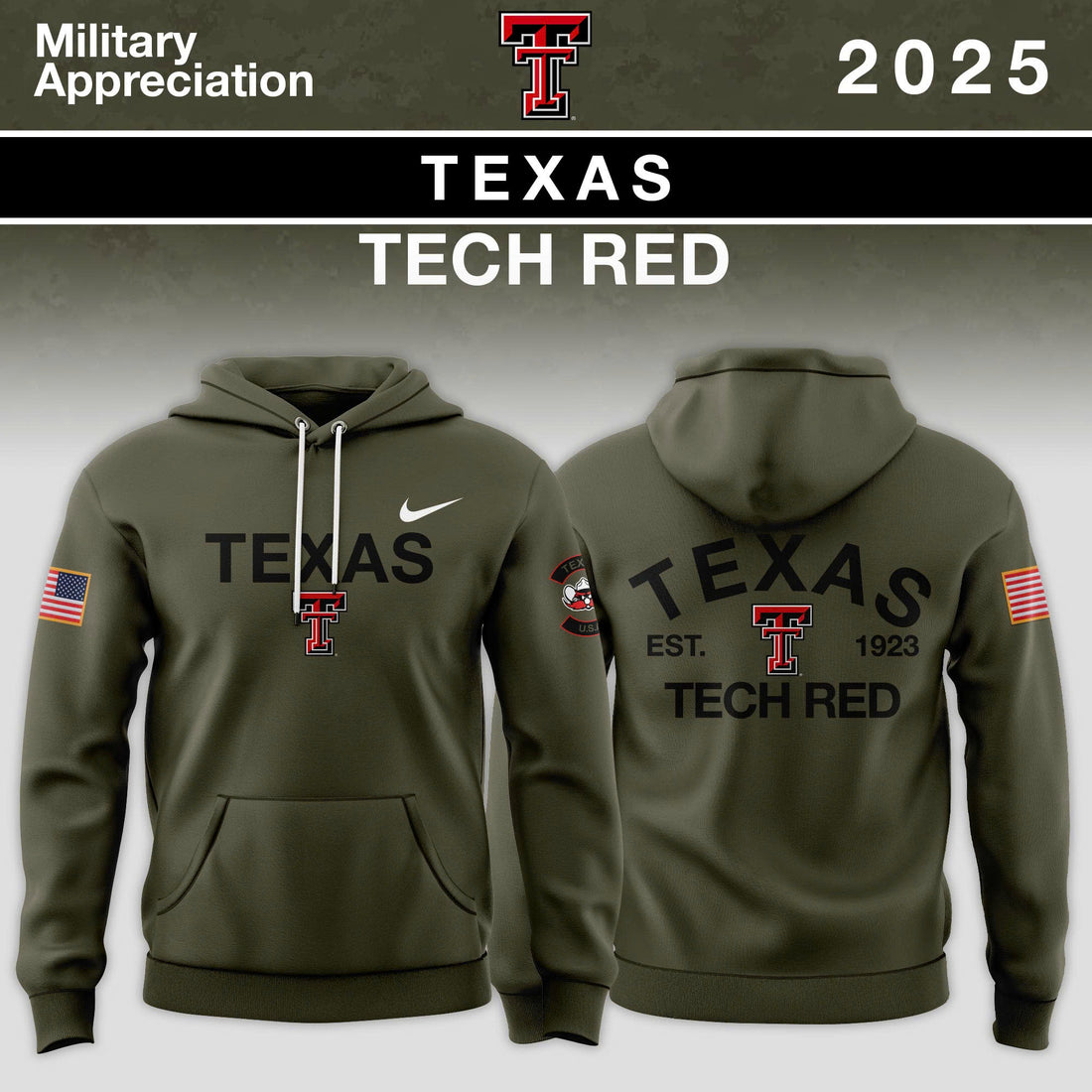 Big 12 Conference Teams 2025 Military Appreciation Limited Edition Hoodie