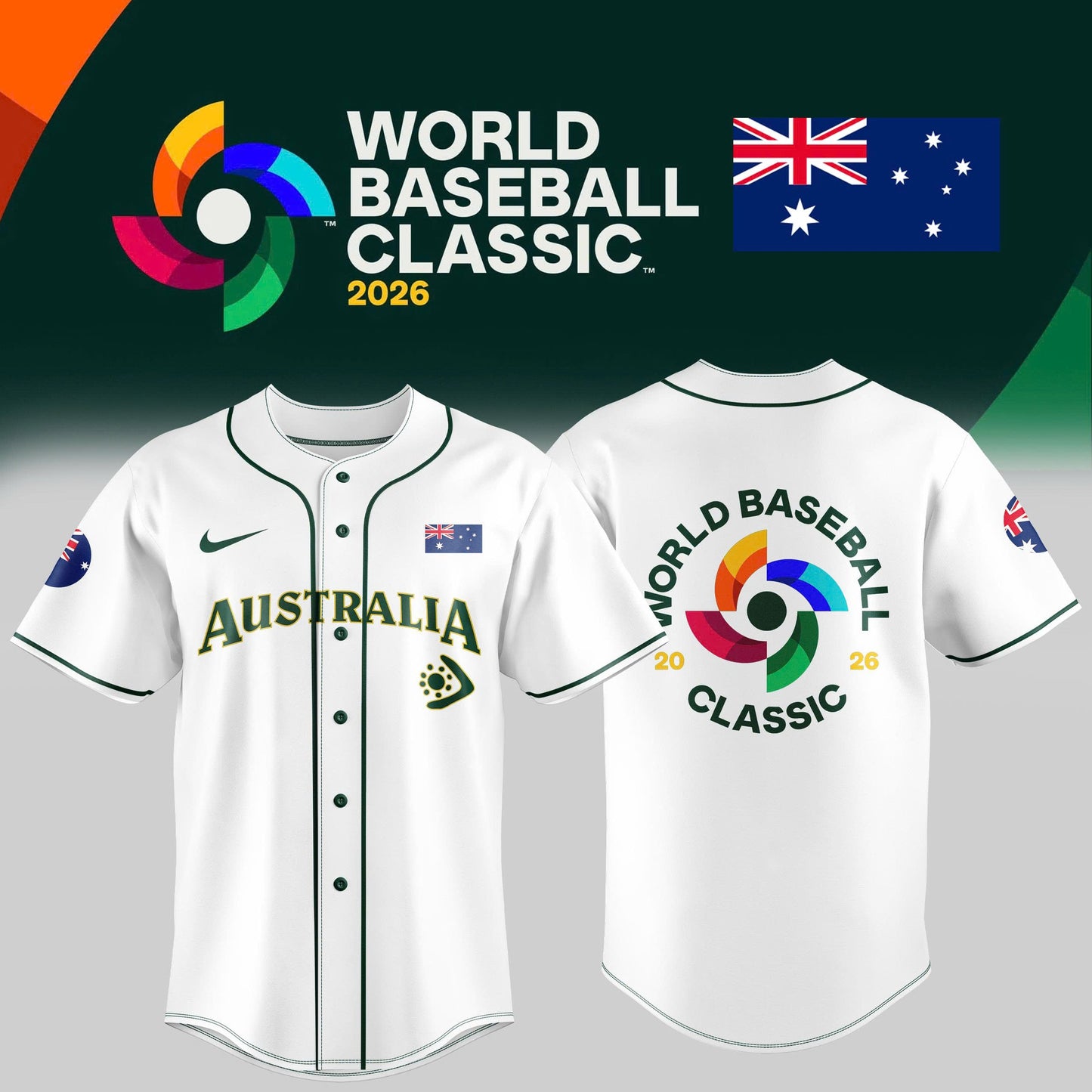 Australia Baseball 2026 World Baseball Classic Jersey